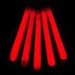 6" SLIM Red Premium Glow Sticks (pack of 50)