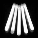 6" SLIM White Premium Glow Sticks (pack of 50)