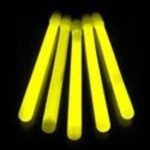 6" SLIM Yellow Premium Glow Sticks (pack of 50)