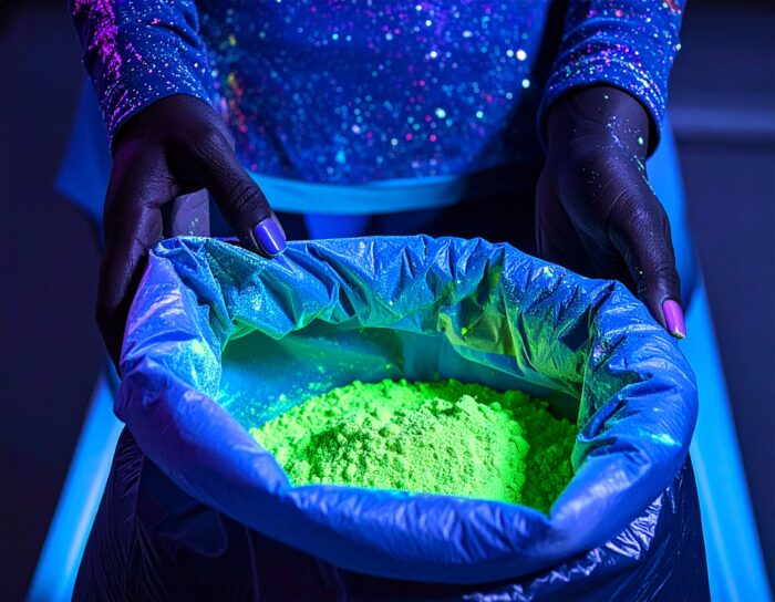 UV Powder for splash paint GREEN - Image 2
