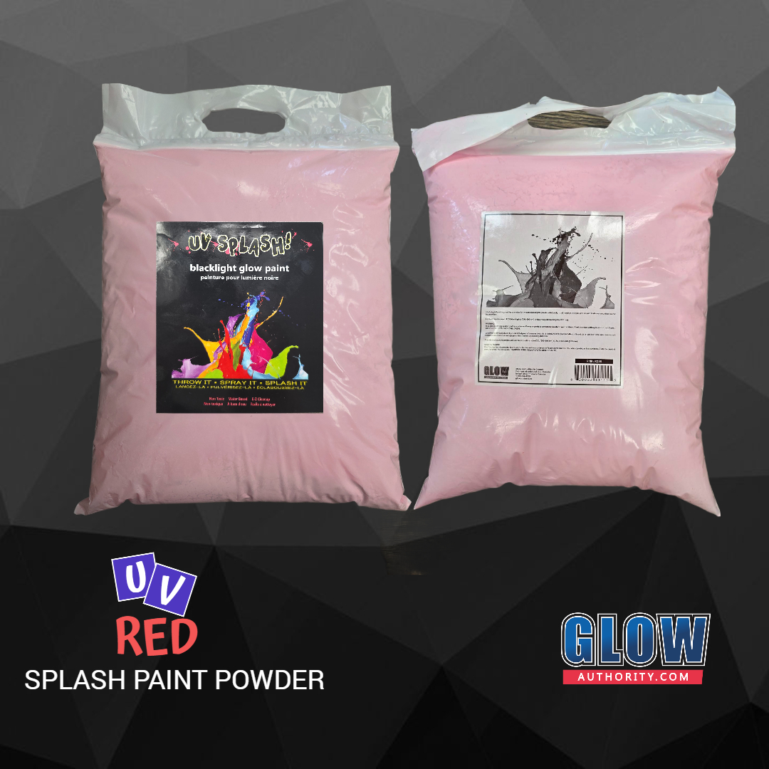 GLOW AUTHORITY UV POWDER RED UV Powder for splash paint RED - Image 1