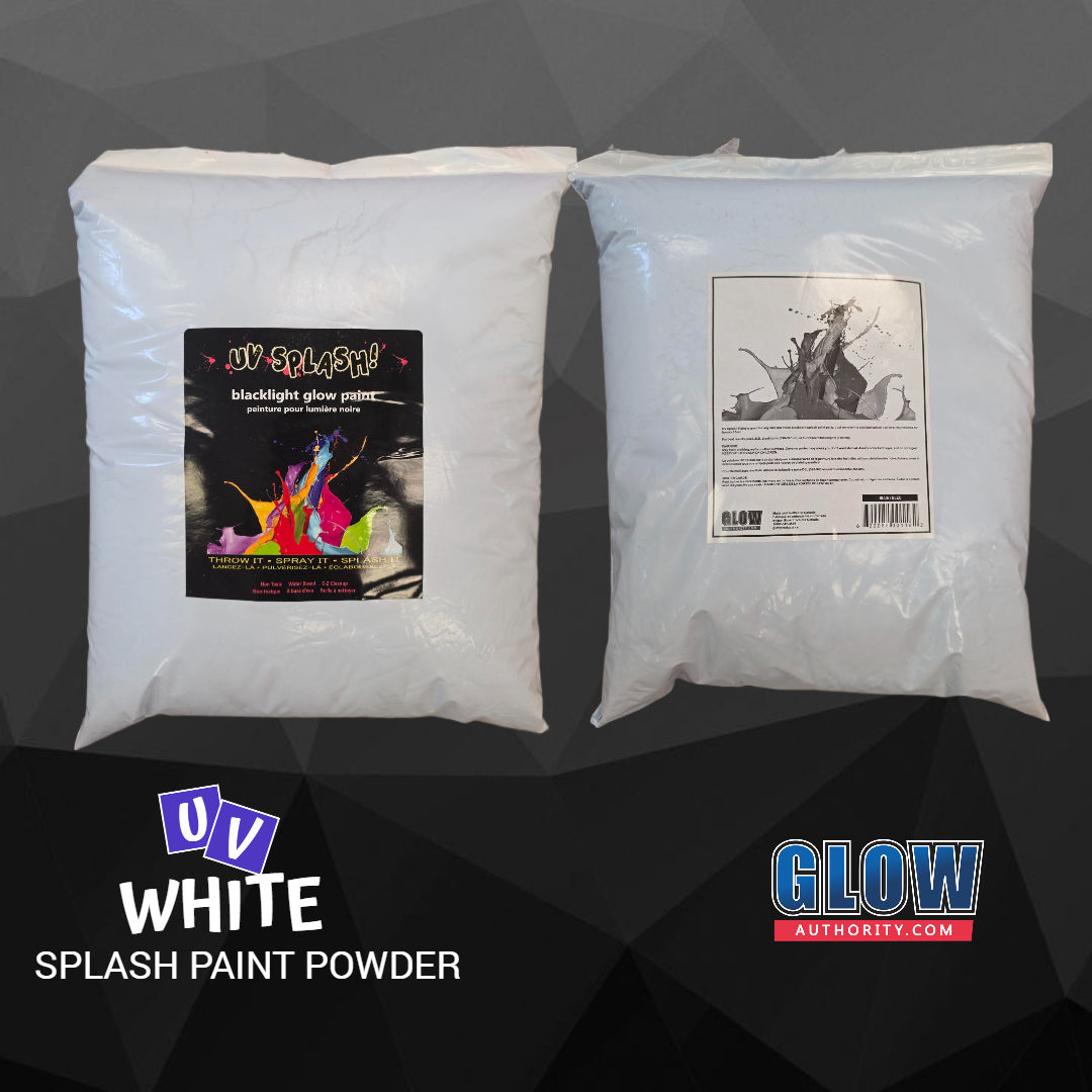 GLOW AUTHORITY UV POWDER WHITE UV Powder for splash paint White - Image 1